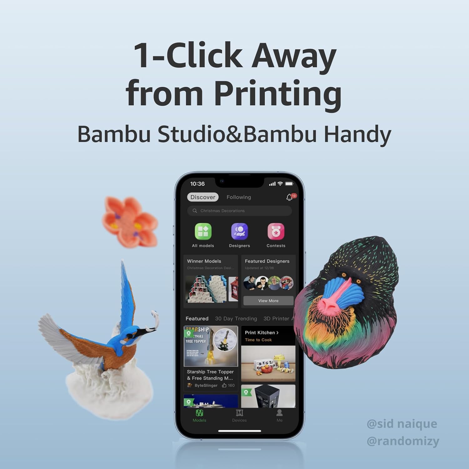 Bambu Lab A1 Mini 3D Printer, Support Multi-Color 3D Printing - Image 3