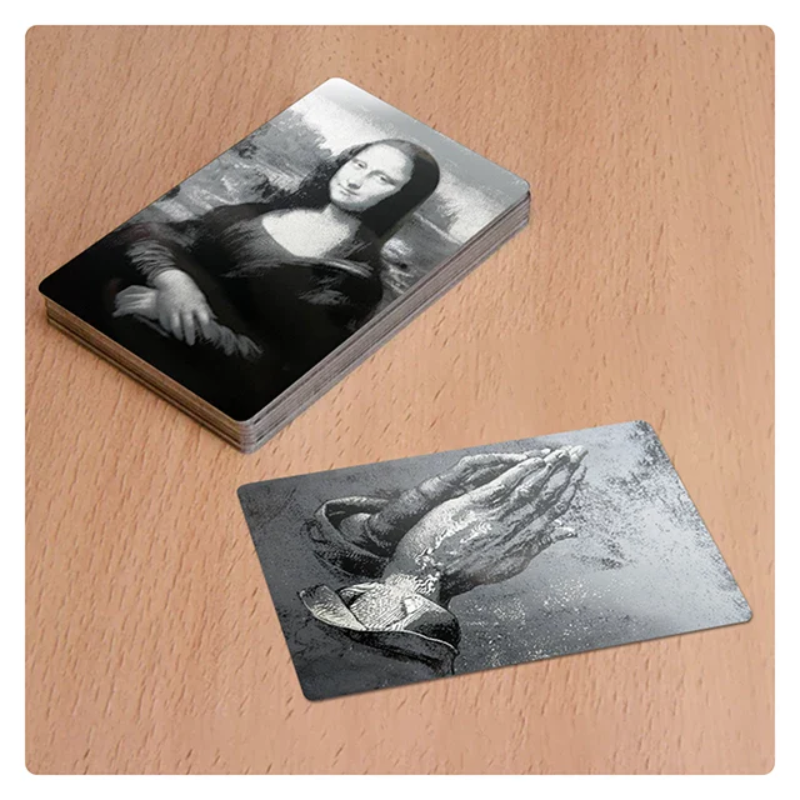 XTool Material Glossy Black Aluminum Metal Business Cards - Image 3