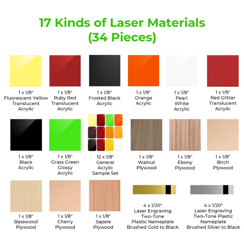 xTool S1 Laser Material Kit (34pcs) - Image 5