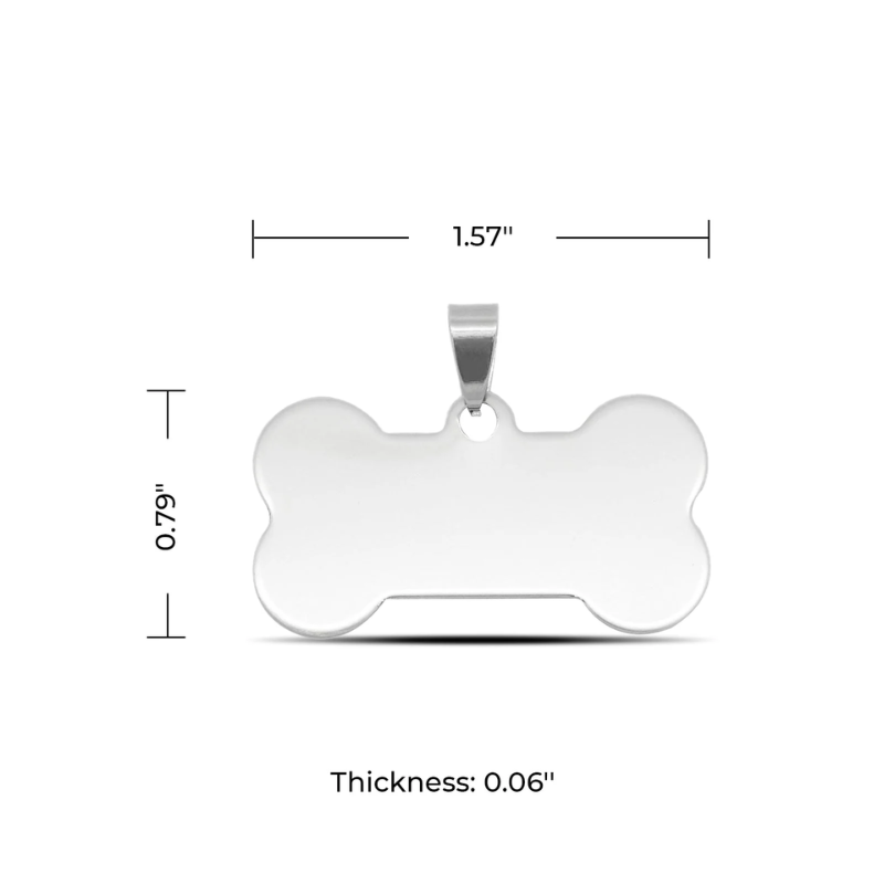 xTool Bone Stainless Steel Dog Tag for Laser Engraving (10pcs) - Image 3