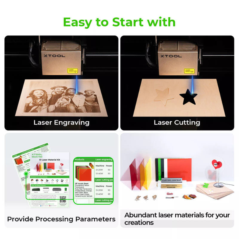 xTool S1 Laser Material Kit (34pcs) - Image 3