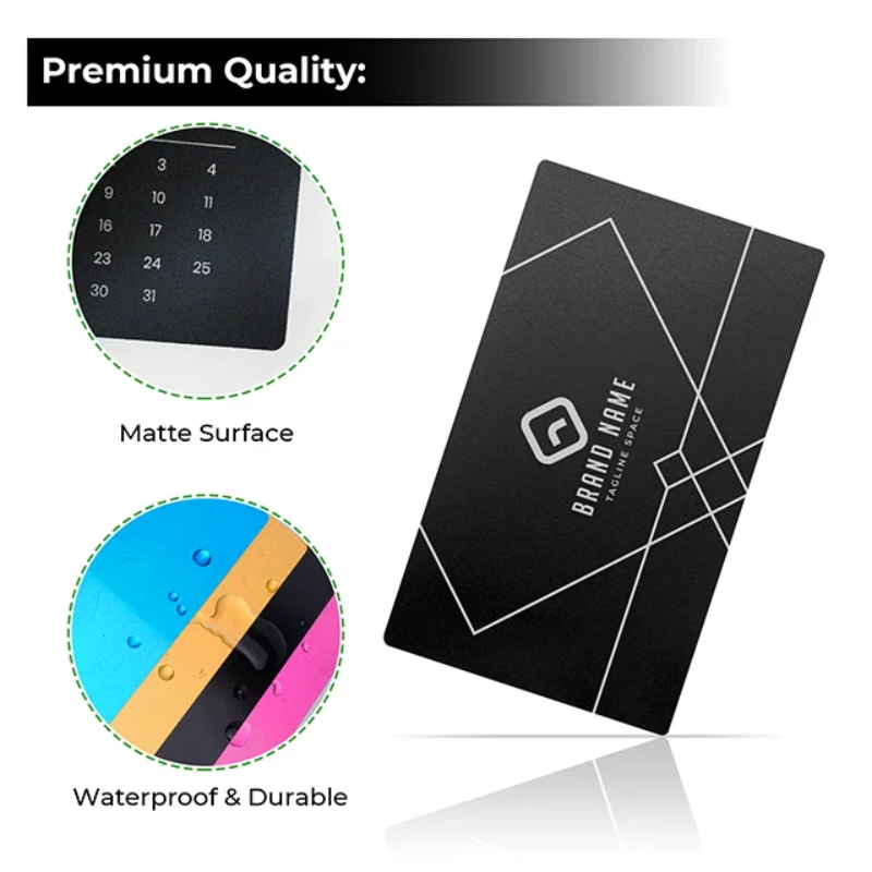 XTool Material Glossy Black Aluminum Metal Business Cards - Image 7