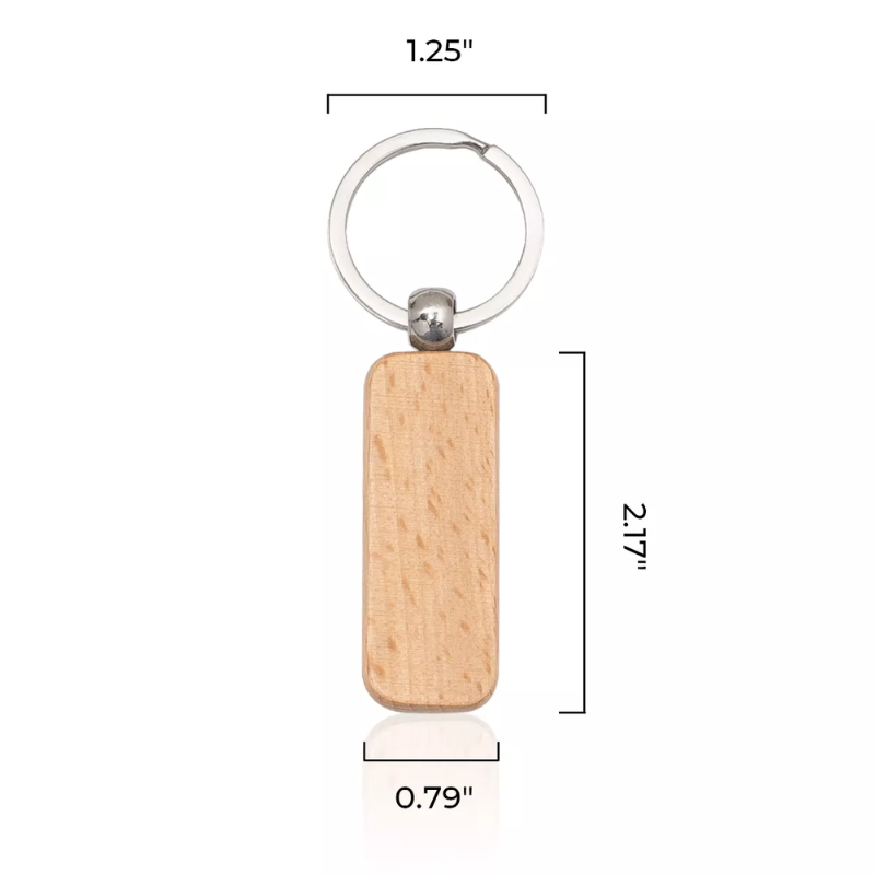 xTool Rounded Rectangle and Mix Shape Wooden Keychain (10pcs) - Image 7