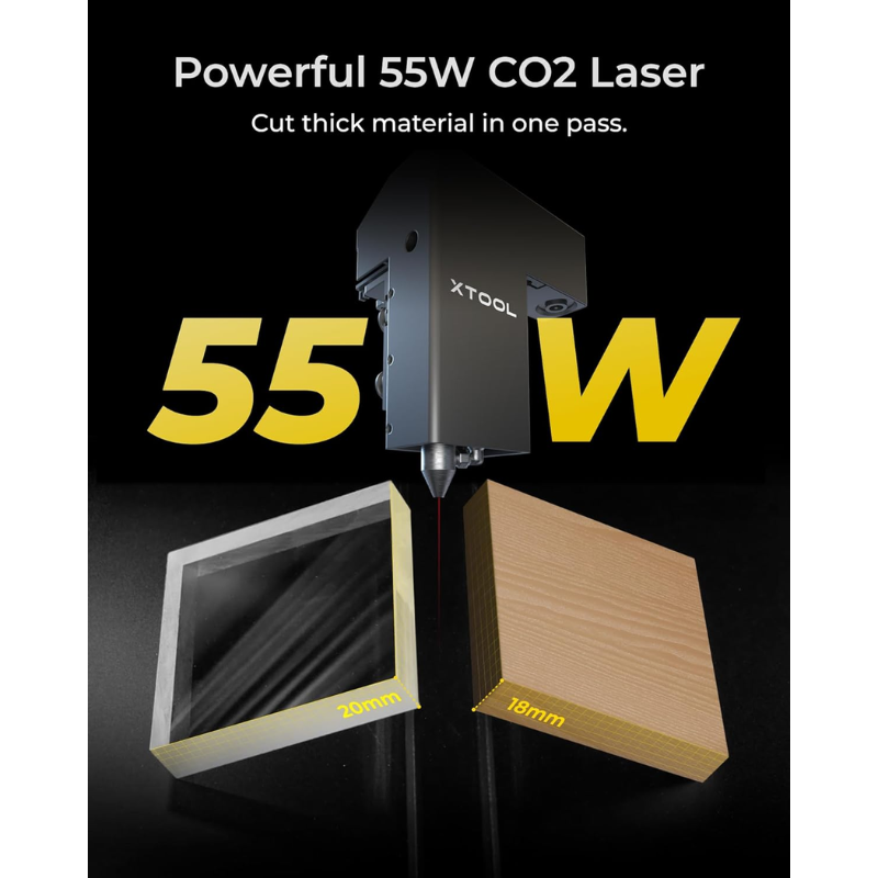 xTool P2S 55W CO2 Laser Cutter Smart Desktop CO2 Laser - Image 3